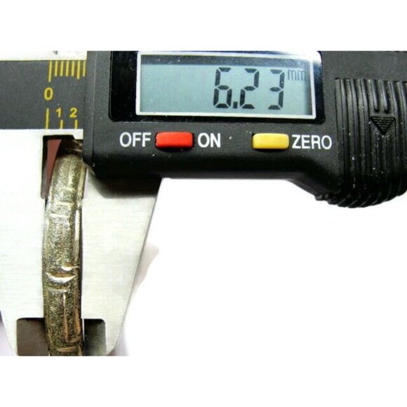 Greek Key Flex Pattern Bangle Fold Over Closure Sterling Silver 925 Bracelet Fas - Picture 6 of 11